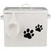 Metal Pet Food Cannister with Paw Prints Nine Litre Capacity