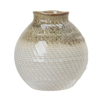 Zara Beige Melange Stoneware Glazed Vase 18cm | Annie Mo's