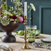 Antiqued Golden Candlestick 30cm | Annie Mo's