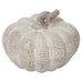 Carved Wood Effect Small Squat Pumpkin 15cm | Annie Mo's