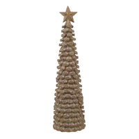 Large Beige Cedar Tree With Star 38cm | Annie Mo's