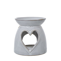 White Ceramic Heart Cut-Out Wax Melt Tealight Holder 11cm | Annie Mo's