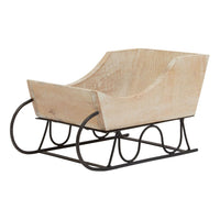 Small White Wash Wooden Decorative Sleigh 30cm | Annie Mo's