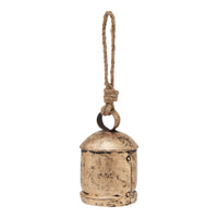 Antiqued Gold Bell Bauble 10cm | Annie Mo's