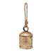 Antiqued Gold Bell Bauble 10cm | Annie Mo's