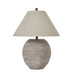 Saturn Ceramic Table Lamp With Linen Shade 71cm | Annie Mo's