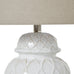 White Ceramic Ginger Jar Lamp With Linen Shade 64cm