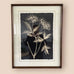 Set of Two black Retro Floral Framed Prints 70cm