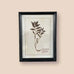 Black Framed Aged Floral Wall Art I 40cm