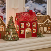 Red Roof Gingerbread House - for Tealights 17cm | Annie Mo's