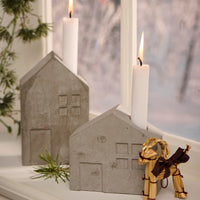 Cement House Dinner Candle Holders - Size Choice | Annie Mo's