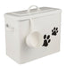 Metal Pet Food Cannister with Paw Prints Nine Litre Capacity