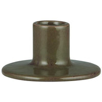 Olive Green Stoneware Candle Holder for Dinner Candles | Annie Mo's