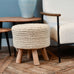 Nomad Knitted Wool Stool 4 Legs