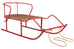 Decorative Wooden Sledge with Red Metal Work 105cm