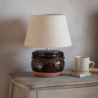 Squat Amphora Table Lamp with Shade 35cm | Annie Mo's