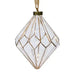 Large Glass Diamond Shaped  Bauble with Micro LED Lights 16cm | Annie 