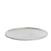 MAES Antique Nickel Metal Round Tray | Annie Mo's