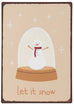 Let it Snow Metal Sign 20cm