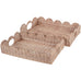 Halong Set of Two Rattan Scallop Trays | Annie Mo's