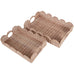 Halong Set of Two Rattan Scallop Trays