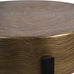 Santa Cruz Etched Brass Finish Side Table 60cm