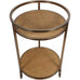 Rattan Dusky Gold Bar Trolley 78cm