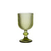 EVIE Green Ribbed Glass Wine Glass 15cm | Annie Mo's