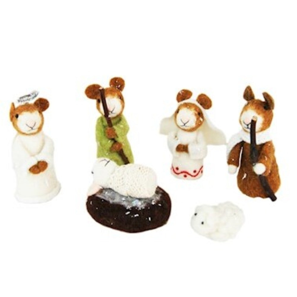 SIX PIECE MICE NATIVITY SET | Annie Mo's