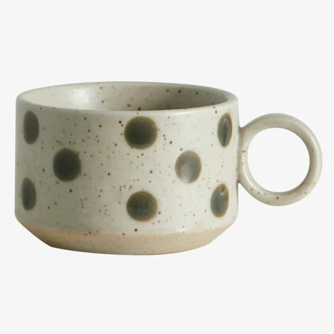 Sand and Green Grainy Tea Cup | Annie Mo's