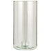 Glass Hurricane Lamp with Fixed Dinner Candle Holder - Size Choice