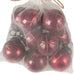 Bag of Ten Mini Embossed Red Baubles