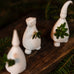 Lucia White Matt Ceramic Figures 11cm - Set of Three