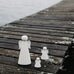 Saga Matt White Ceramic Angels - Size Choice