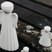 Saga Matt White Ceramic Angels - Size Choice