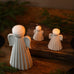 Saga Matt White Ceramic Angels - Size Choice