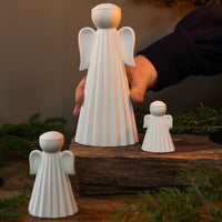 Saga Matt White Ceramic Angels - Size Choice | Annie Mo's