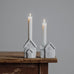 Ljusstaden White Matt Ceramic House Candlestick 9cm