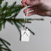 Hanging Matt White House Decoration 6cm