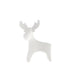 Ivan White Matt Ceramic Reindeer 15cm