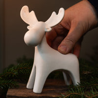 Ivan White Matt Ceramic Reindeer 15cm | Annie Mo's 