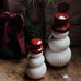 Frank Red and White Matt Ceramic Decoration - Size Choice