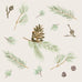 Cones and Spruce Twig Napkins - Set of 20 per Pack 33x33cm