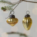 Bag of Ten Mini Mixed Shape Baubles - Antiqued Golden