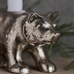 Antiqued Silver Polar Bear Dinner Candle Holder 11cm