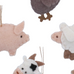 Assorted Set of Four Felt Hen Pig Cow Sheep Decorations