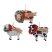 Assorted Set of Three Resin Farm Animal with Wreaths | Annie Mo's