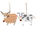 Assorted Set of Two New England Wood Cows | Annie Mo's