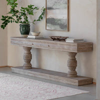 Large Distressed Weathered Console Table 240cm