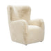 Sumptuous Ivory Faux Fur Armchair | Annie Mo's - Tilted view